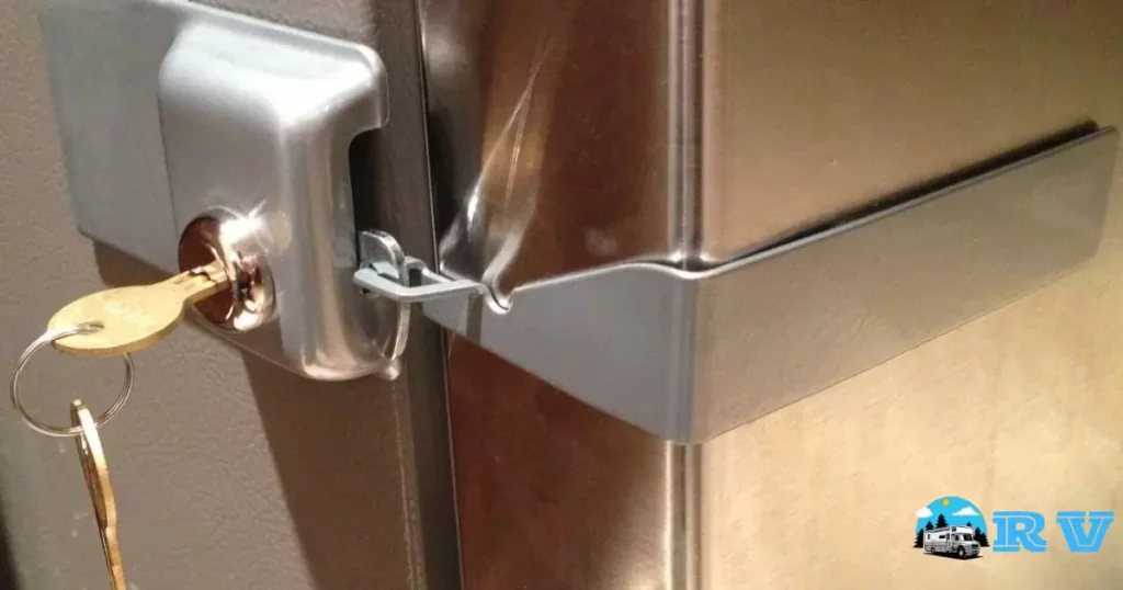Hardware locks to keep the fridge door closed
